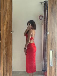 Red Cut Out Dress