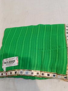 Vibrant Mirrorwork Saree 2pc Combo