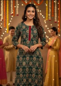 Elegant Green Printed Kurti