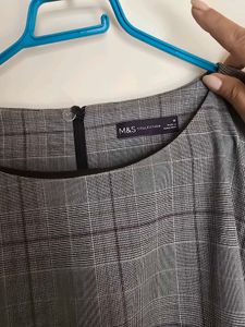Gray Plaid Dress
