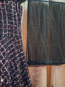 Elegant Black Sequin Party Dress