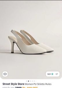 Charming White Slingback Heels❤️