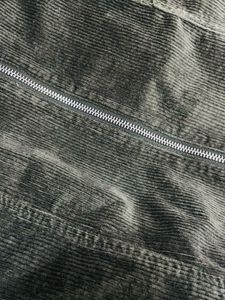 Corduroy zip-front dress