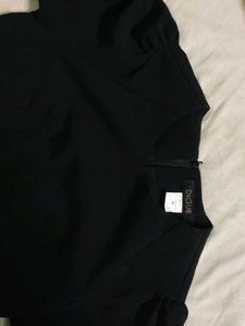 New Black Puff Sleeve Dress