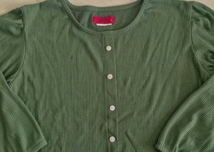 Bottle Green Botton-Up Top