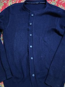 Navy Blue Cardigan Sweater