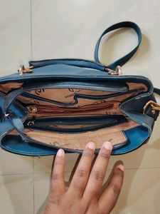 Women Marks Blue Tote Bag