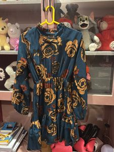 Rayon A Line Mini Dress
