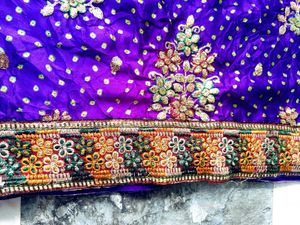Purple Work Saree