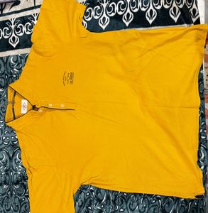 Lee Cooper Yellow Polo T-Shirt