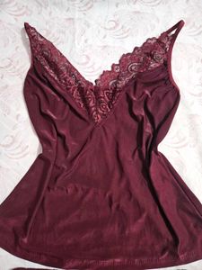 Burgundy Lace Lingerie Set