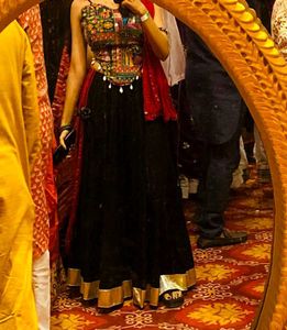 Pure cotton flared skirt