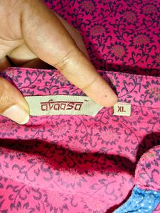 Pink Printed Kurta Size Large/ XL Siz