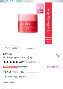 Laneige Lip Sleeping,Roc Rentiol DeepWrinkleCream