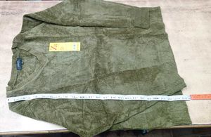 Olive Green Textured Sweater