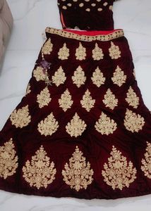 Maroon Embroidered Lehenga Choli