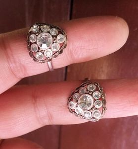 Pure Silver Zircon Toe rings