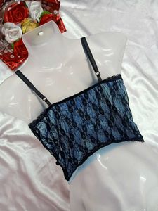 🖤💙Black&amp;Blue Laced Bralette Top💙🖤