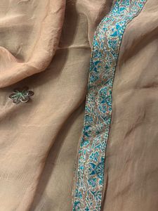 Green And Dull Orange Dupatta