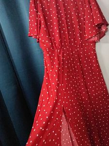 Red heart Midi Dress