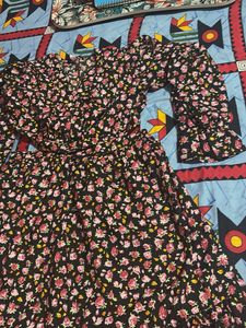 Floral Print Tiered Maxi Dress