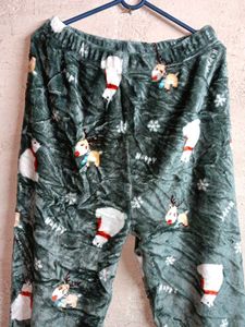 2PCS PLUS SIZE Fashion Fleece Night Suit