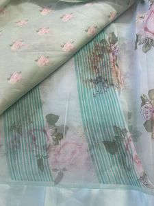 New Linen Blend Saree With Blouse Piece