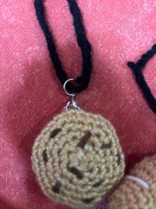 Cute Crochet Cookie And Croissant Charm/keychain!!