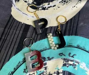 Resin Initial Keychains