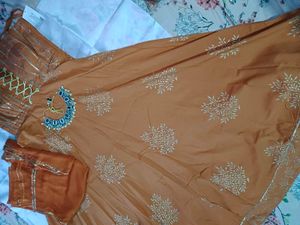 Orange Floral Dress
