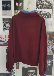 Burgundy Layered Collar Top