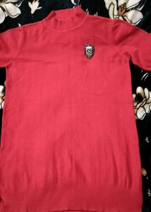 Coral Knit Mock Neck Top women