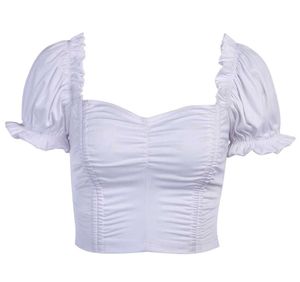 Femme Cradle - Puff-Sleeve Crop Top