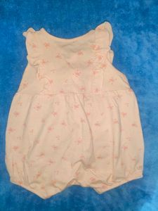 Flounce-trimmed romper Suit