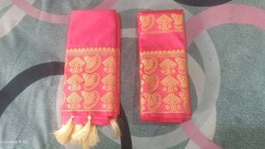 Pink &amp; Gold mekhela sador For  6 To 9 Years Girls
