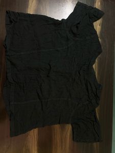 Cute Black Button-Up Top
