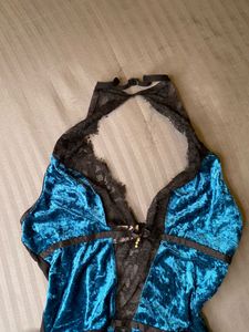 sexy Velvet Lace Bodysuit