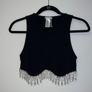 Zara Rhinestone Top 🦋