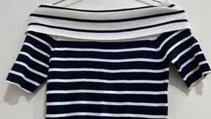 Blue Off Shoulder Top
