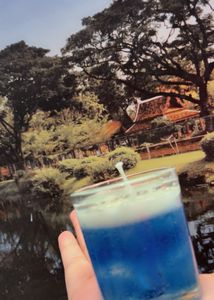 Blue Ombre Shot Glass Candle
