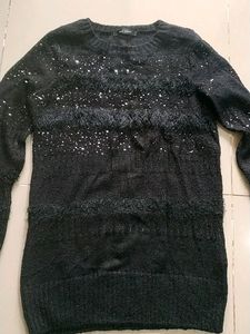 partywear woolen long top/one-piece