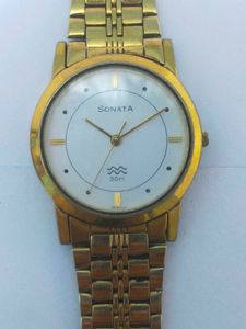 Sonata Gold Watch