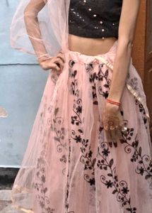 Pink Floral Lehenga