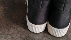 Black Canvas High Top Sneakers