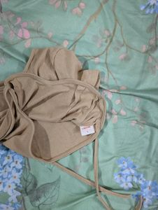 Beige Crop Top From Urbanic 💫