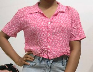 Floral Pink Crop Top