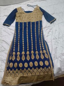Elegant Blue & Gold Kurta Set