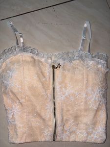 Lace Trim Corset Top (xs-s)
