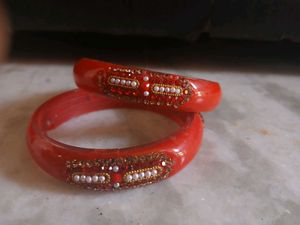 Red Bangles - Set of 2