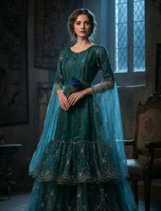 enchanting teal & embroided fantasy gown (✯⁠ᴗ⁠✯✿⁠)